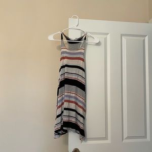 Racer back Striped Dress with Pockets